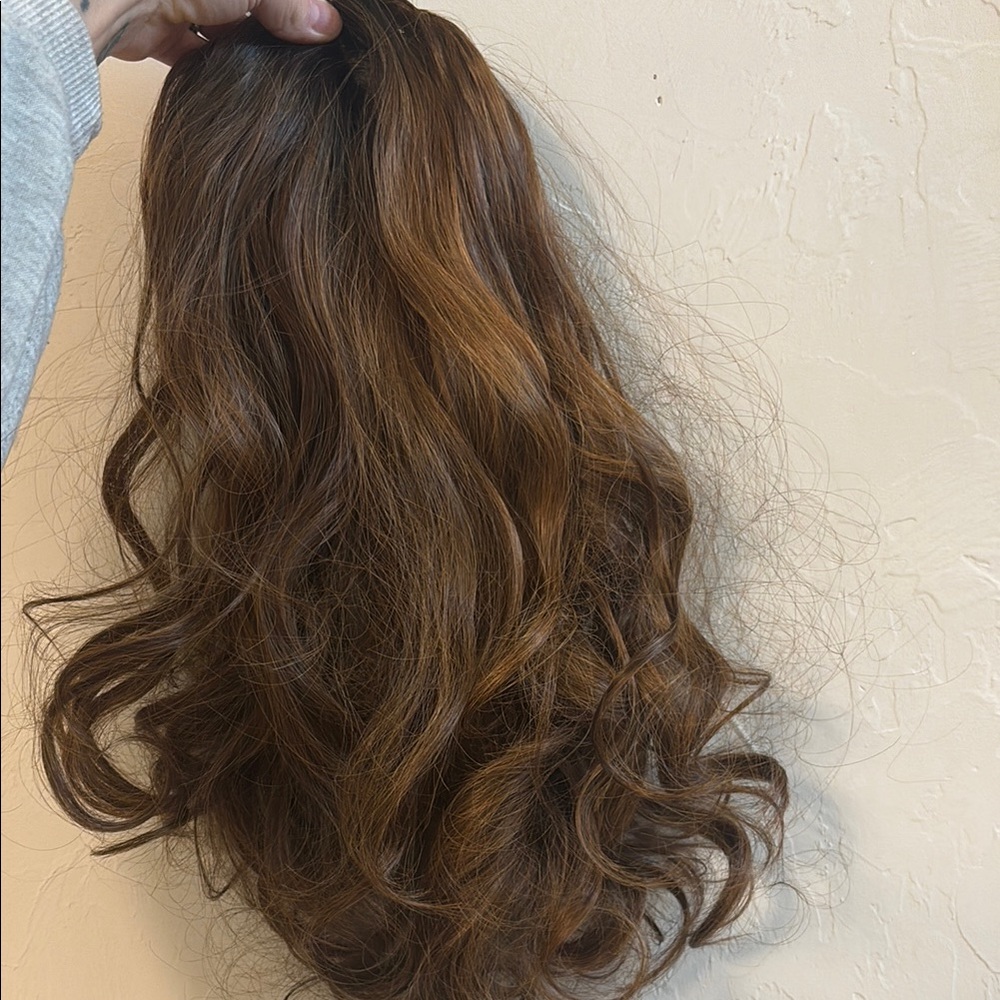 Brown ombré hair topper